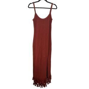 SAYLOR Fringe‎ Knit Midi Dress Sz S